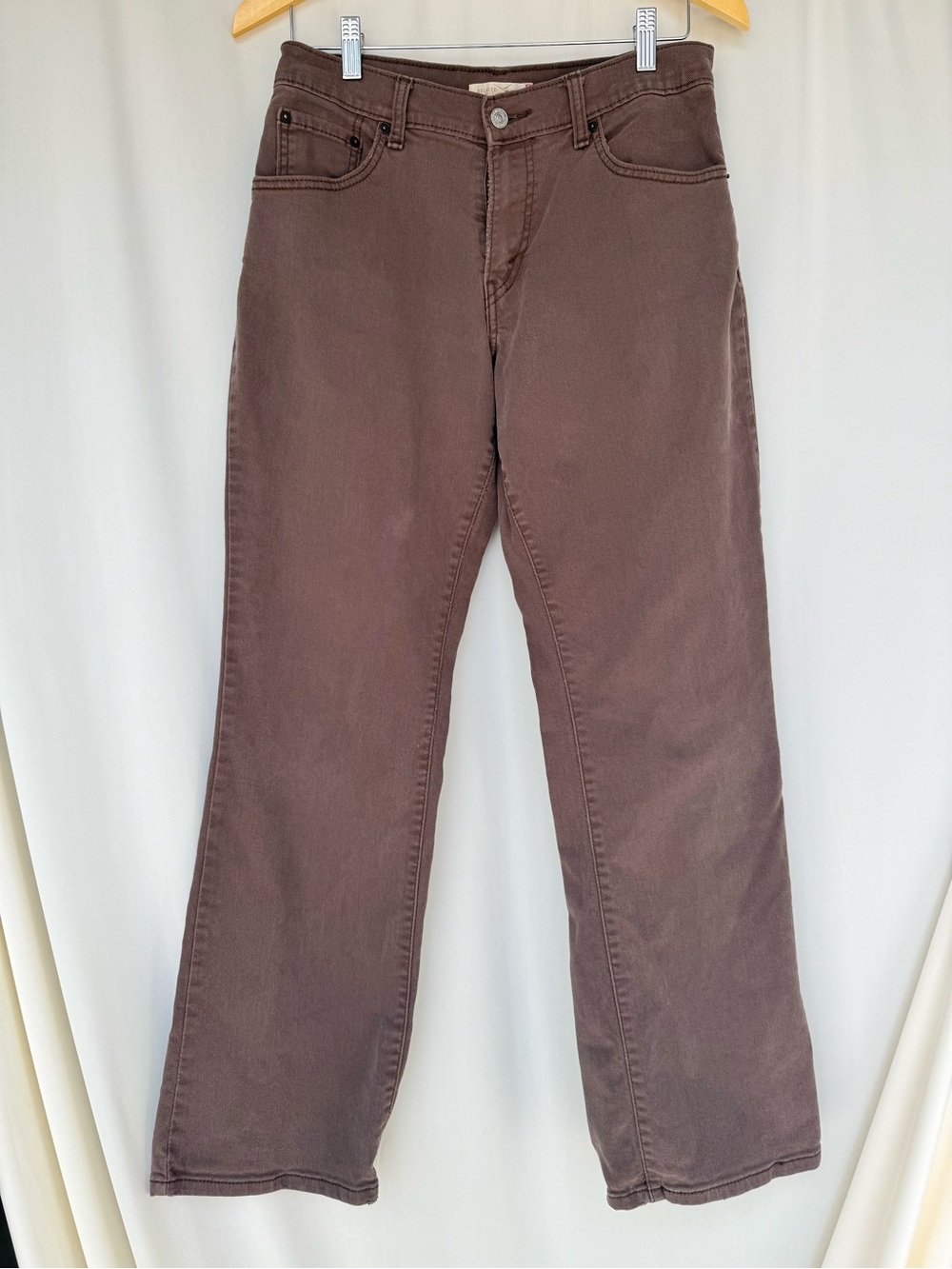 Levi’s 550 Brown Relaxed Bootcut Jeans 8M Distressed Y2K